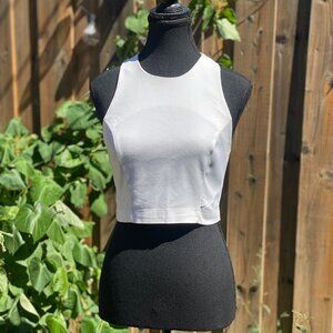 Re:named White Cotton Crop Top – Size Small